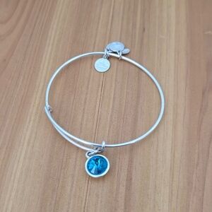 Alex and Ani Silver Turquoise/Blue Topaz December Birthstone Bracelet